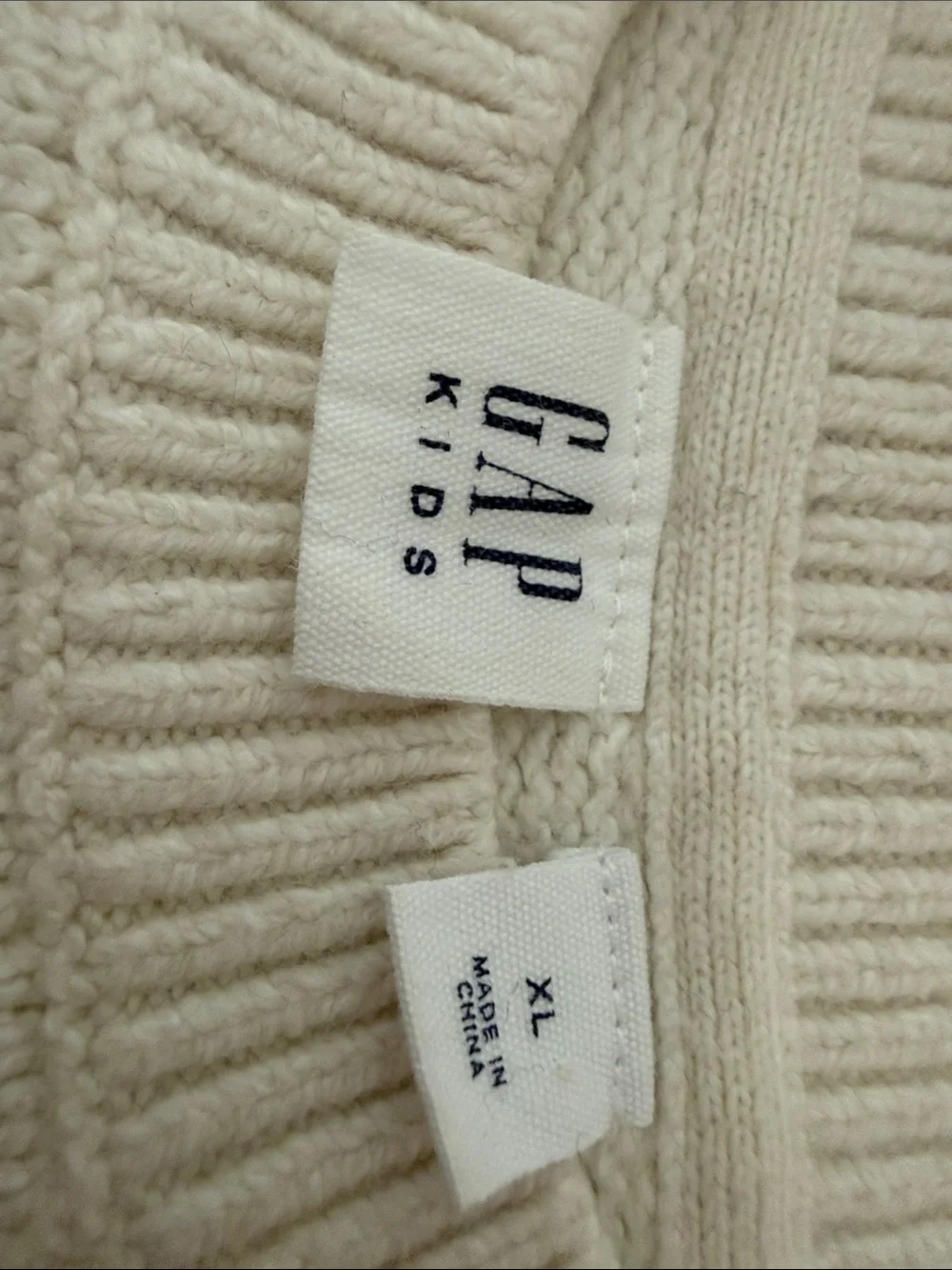GAP Kids Velour Cream Sweater with Black, Navy, Red, Pink, Brown Stripes